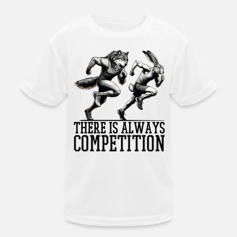 Competition Hare and Wolf Competition Gift Kids Functional T-Shirt
