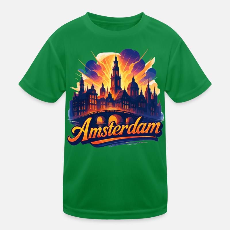 Amsterdam Capitale Pays-Bas Pays-Bas Cadeau T-shirt sport Enfant