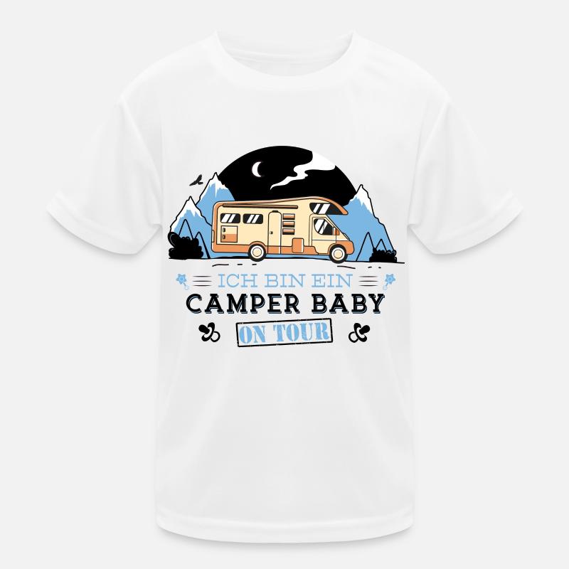 Camper Baby On Tour im Wohnmobil Geschenk Kinder Funktions-T-Shirt