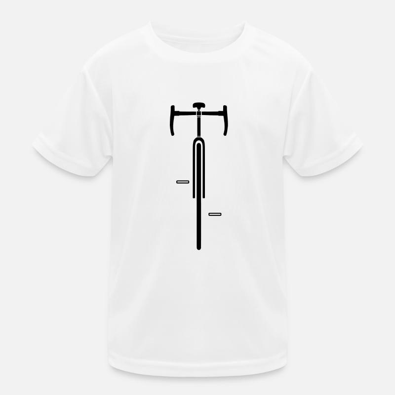 Rennrad Front Silhouette - Kinder Funktions-T-Shirt - Weiß