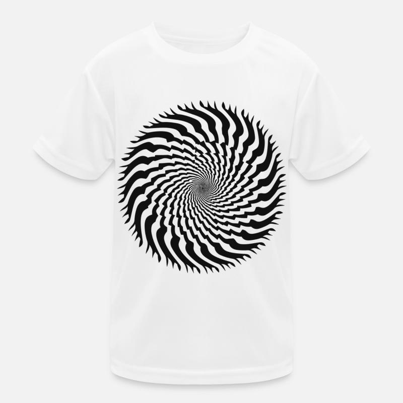 Illusion d’optique en spirale dentelée T-shirt sport Enfant
