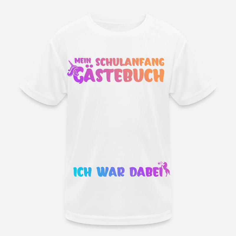 Meine Einschulung Gästebuch ich war dabei Schule Kinder Funktions-T-Shirt