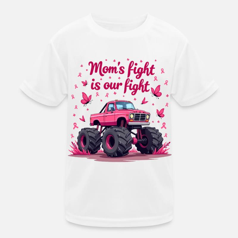 Mamas Kampf unser Kampf - Brustkrebs Bewusstsein Kinder Funktions-T-Shirt