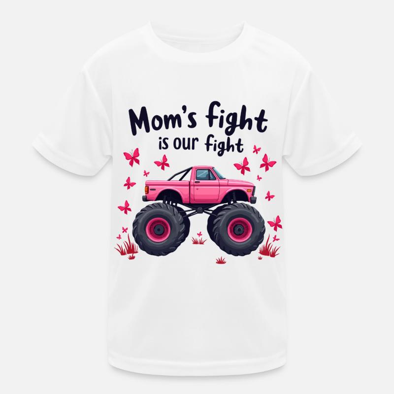 Mamas Kampf unser Kampf - Brustkrebs Bewusstsein Kinder Funktions-T-Shirt