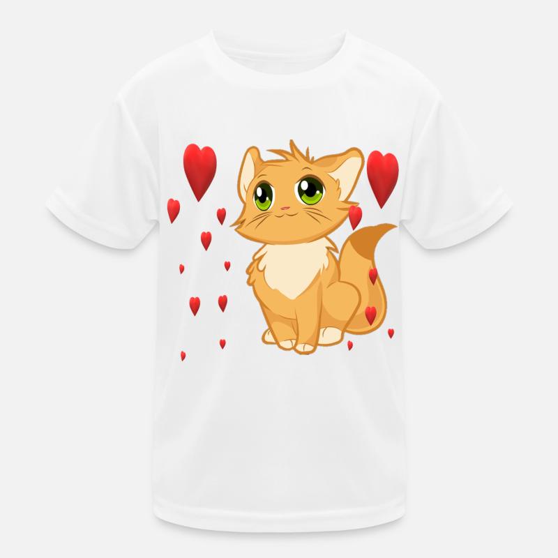 süsse Katze Kinder Funktions-T-Shirt