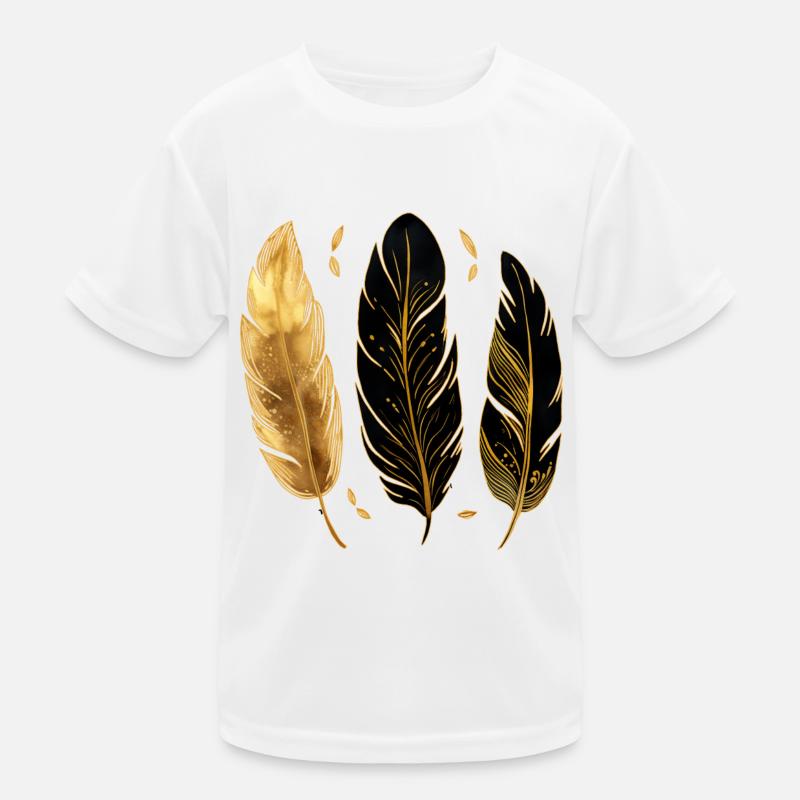 Goldene Federn Kinder Funktions-T-Shirt