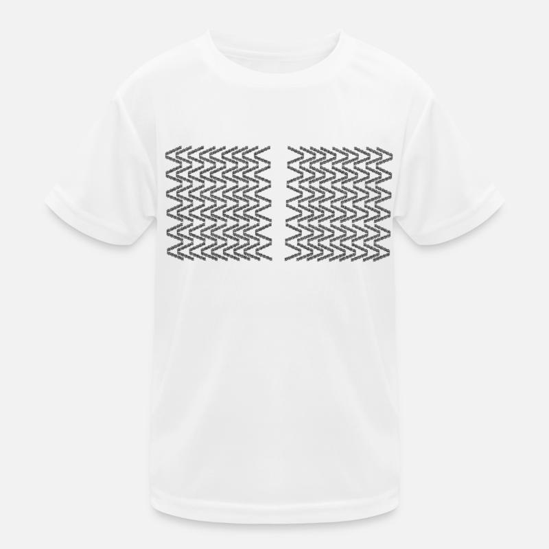 zigzag - Kids Functional T-Shirt - white