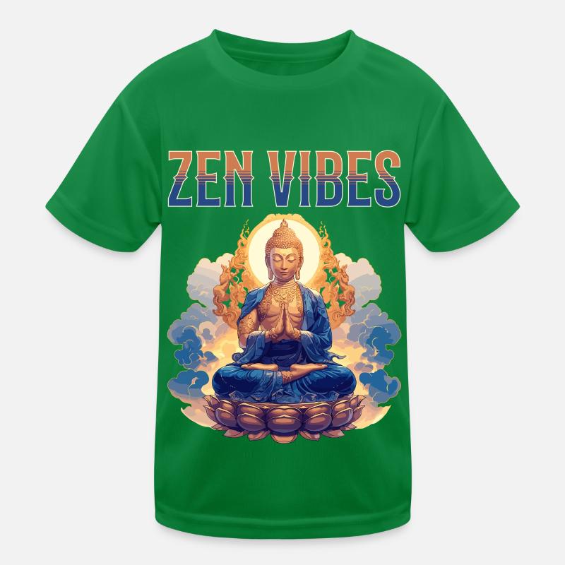 Buddha Buddhism Religion Spiritual Meditation Kids Functional T-Shirt