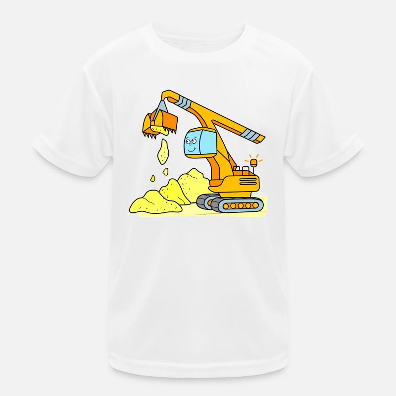Bagger Baustelle Teleskopbagger Kinder Funktions-T-Shirt