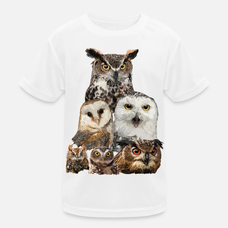 Eulen Kinder Funktions-T-Shirt