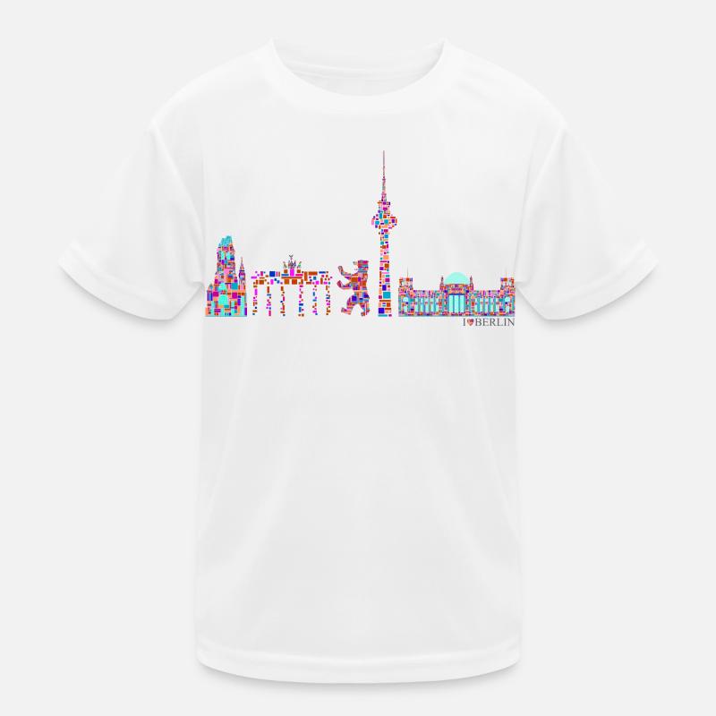 Berlin T-Shirt - Berlin Skyline Shirt - I Love Kinder Funktions-T-Shirt