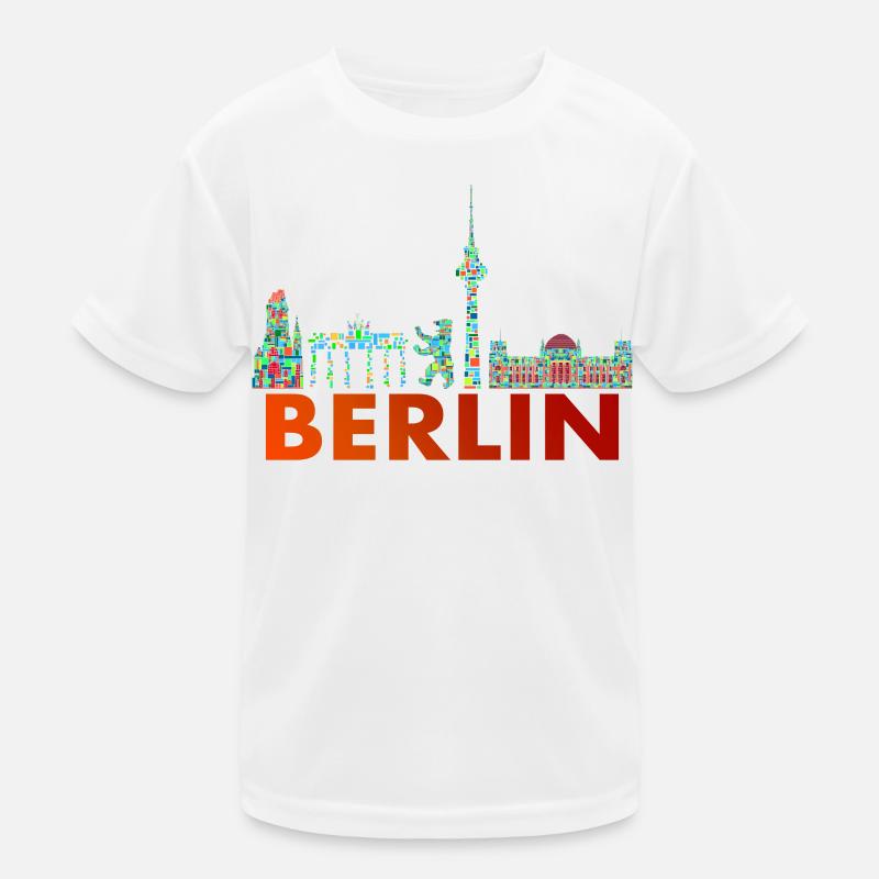 Berlin Skyline Design - Fernsehturm Kinder Funktions-T-Shirt