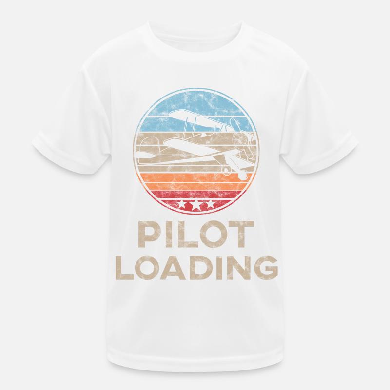 Airplane Pilot Flying Training I Gift Kids Functional T-Shirt