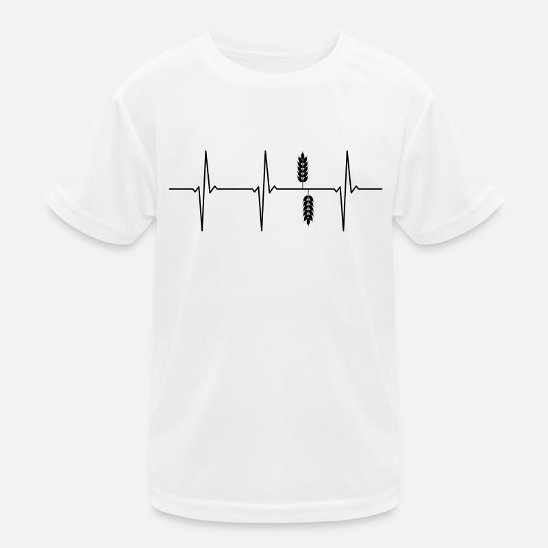 Wheat ECG heartbeat cereals Kids Functional T-Shirt