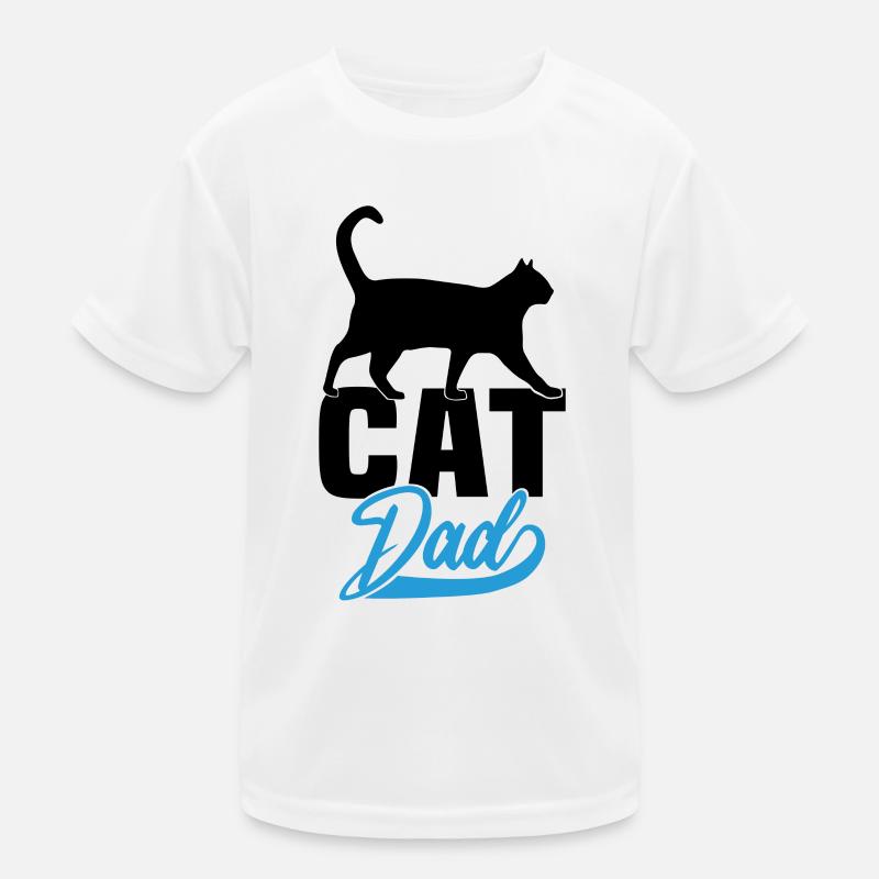 Cat Dad Kids Functional T-Shirt