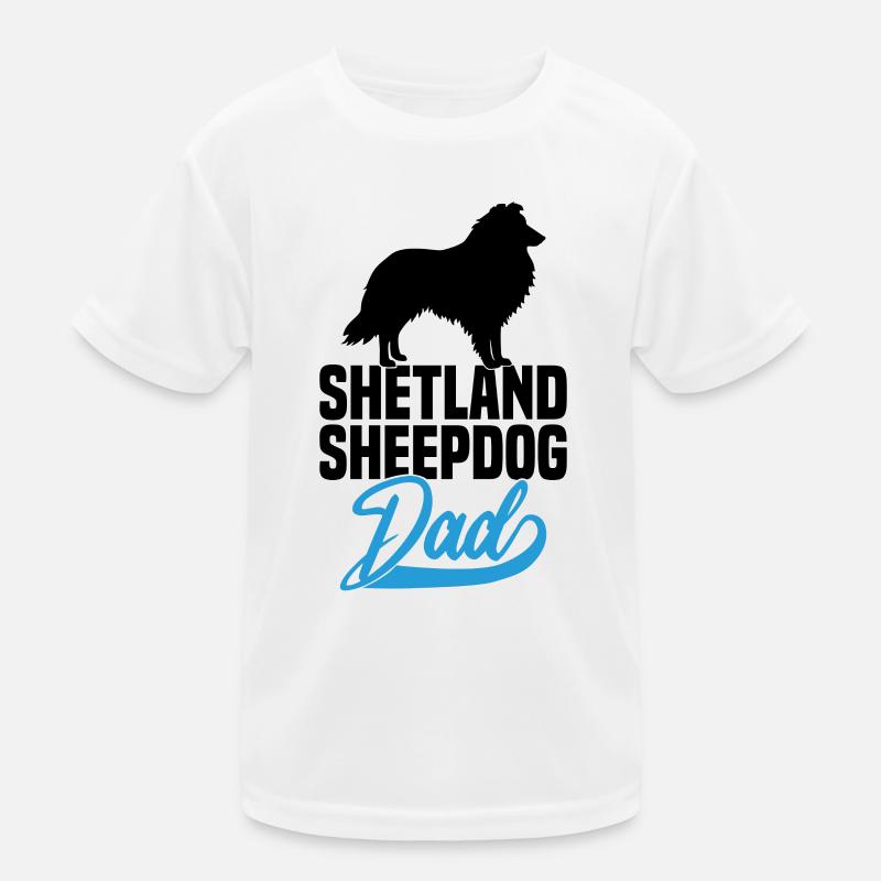 Shetland Sheepdog Sheltie Dad Kids Functional T-Shirt