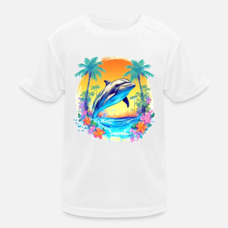 Palm Beach Dolphine Kinder Funktions-T-Shirt