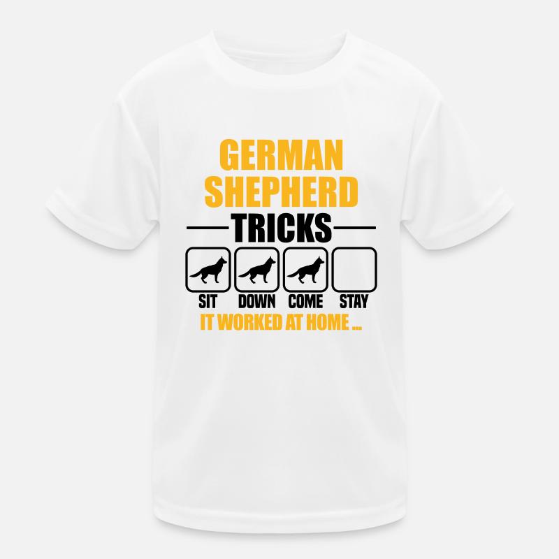 German Shepherd Tricks Kids Functional T-Shirt