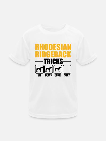 Astuces de Rhodesian Ridgeback - T-shirt sport Enfant - blanc - Devant