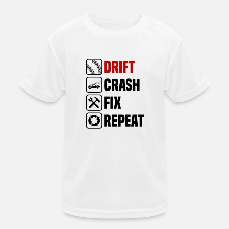 Déraper, s’écraser, réparer, répéter T-shirt sport Enfant