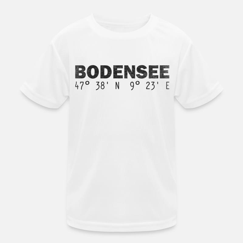 Bodensee Koordinaten Kinder Funktions-T-Shirt