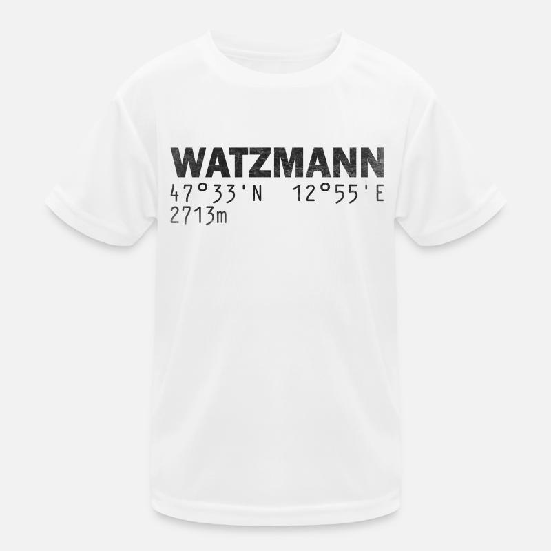 Watzmann Coordinates Altitude GPS Kids Functional T-Shirt