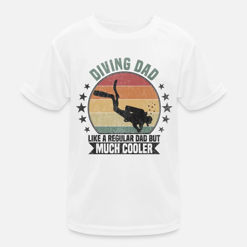 Diving Dad Diver Kids Functional T-Shirt
