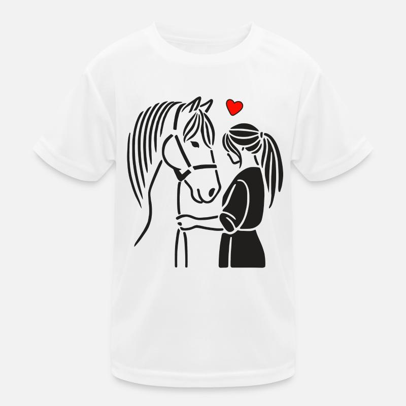 Cheval, Équitation, Cavalier, Propriétaire de chevaux, Sport équestre T-shirt sport Enfant