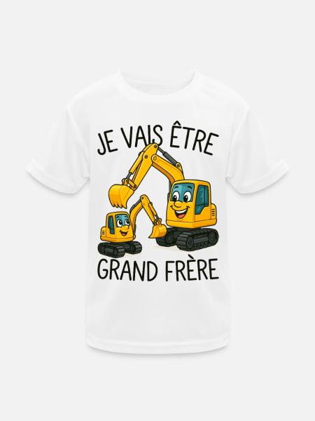 Futur Grand Frère Je vais être Grand Frère - T-shirt sport Enfant - blanc - Devant