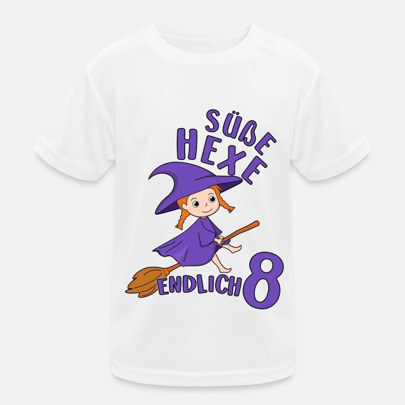 Süße Hexe Geburtstagsmotiv Ich Bin 8 Jahre Mädchen Kinder Funktions-T-Shirt