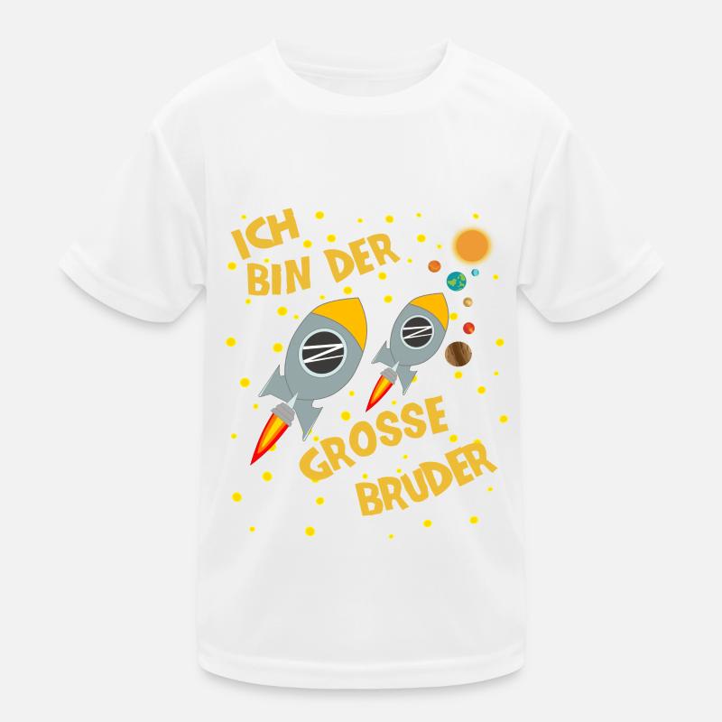 Ich Bin Der Grosse Bruder Geschwister Rakete Kinder Funktions-T-Shirt