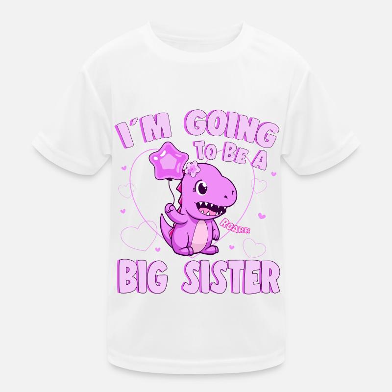I'm Going To Be A Big Sister Dinosaur Graphic Idea Kinder Funktions-T-Shirt