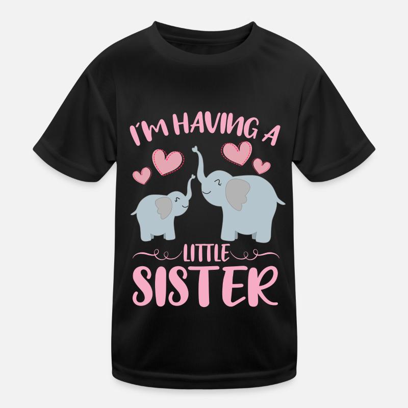 Reveal Im Having A Little Sister Elephant Kinder Funktions-T-Shirt