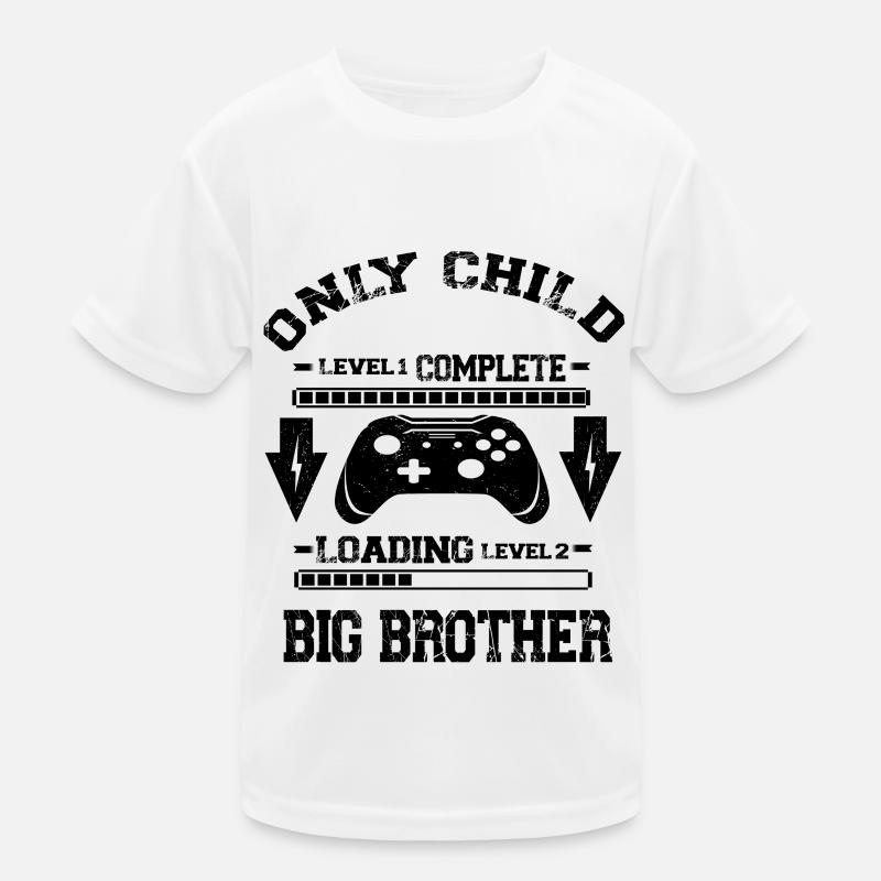 Big Brother Level Laoding Only Child Cadeau complet T-shirt sport Enfant