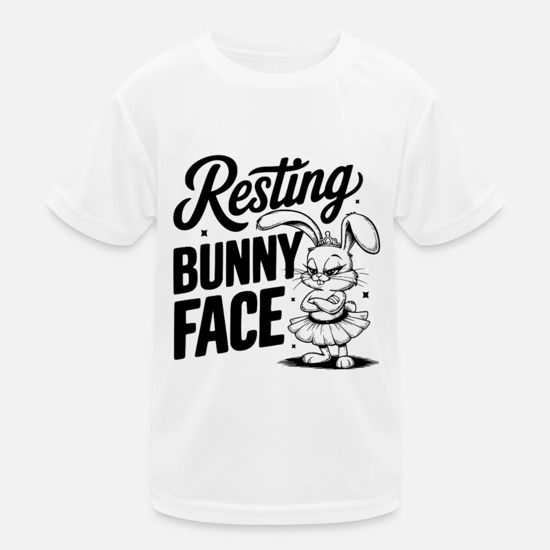 Resting Bunny Face Kids Functional T-Shirt
