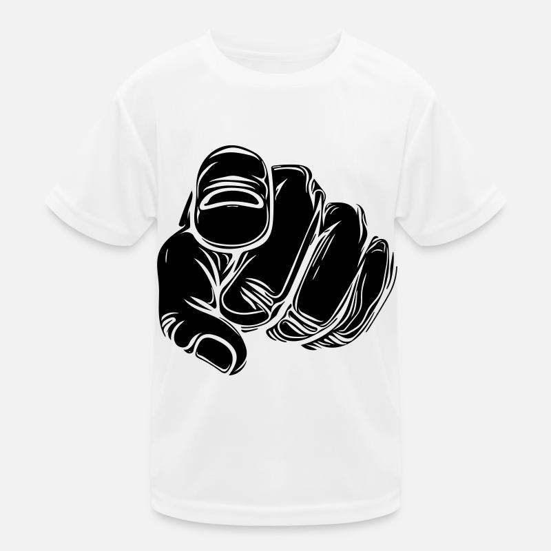 Zeigefinger mit Vector Hand Kinder Funktions-T-Shirt