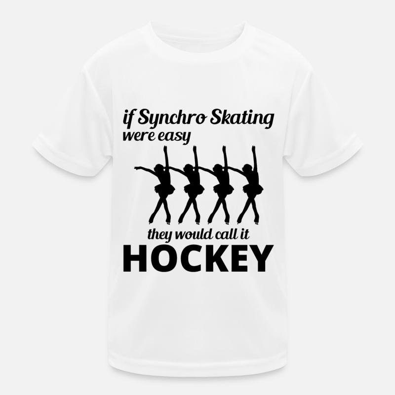 Synchro Synchron Eiskunstlauf Eiskunstläufer Kinder Funktions-T-Shirt