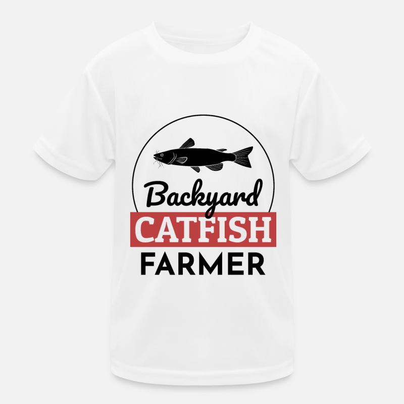 Backyard Catfish Farmer Fish Farming Farm Drôle T-shirt sport Enfant