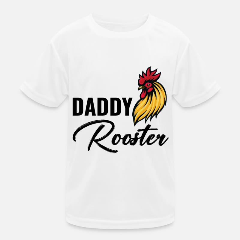 Papa Hahn Huhn Papa Bauer Vatertag Kinder Funktions-T-Shirt