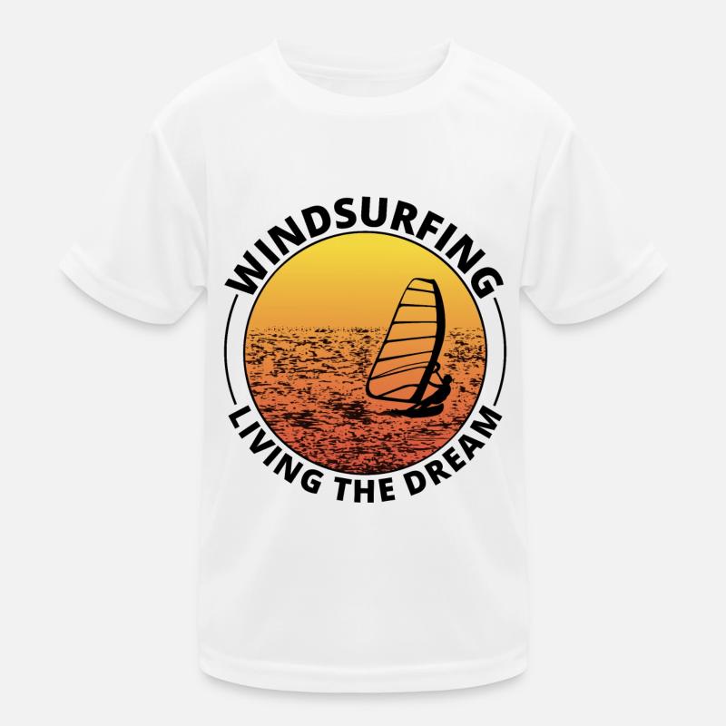Windsurfing Windsurf Windsurfer Vintage Retro Kids Functional T-Shirt