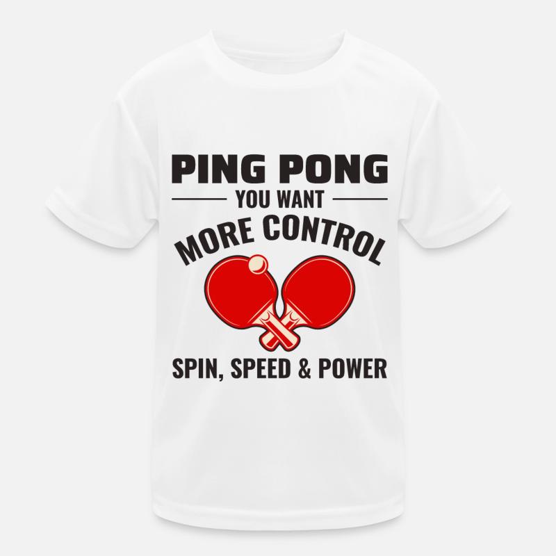 Ping Pong Master Table Tennis Coach Paddle Player Kids Functional T-Shirt
