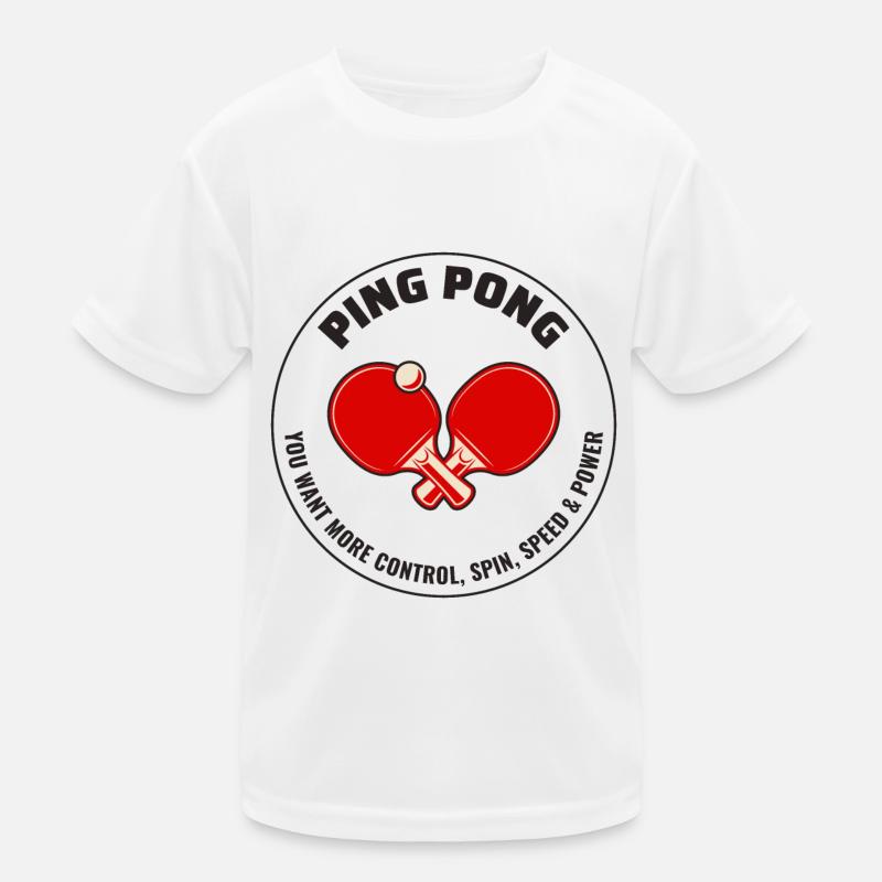 Ping Pong Master Table Tennis Coach Paddle Player Kids Functional T-Shirt