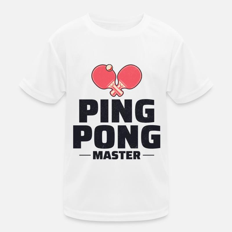 Ping Pong Master Table Tennis Coach Paddle Player Kids Functional T-Shirt