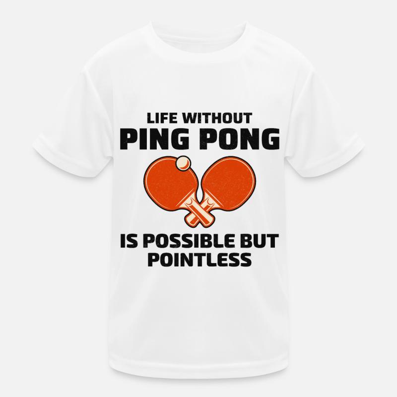 Ping Pong Master Table Tennis Coach Paddle Player Kids Functional T-Shirt