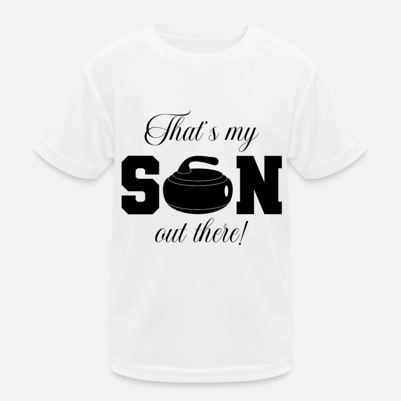 Curling Mama Winter Eissport Curler Muttertag Kinder Funktions-T-Shirt