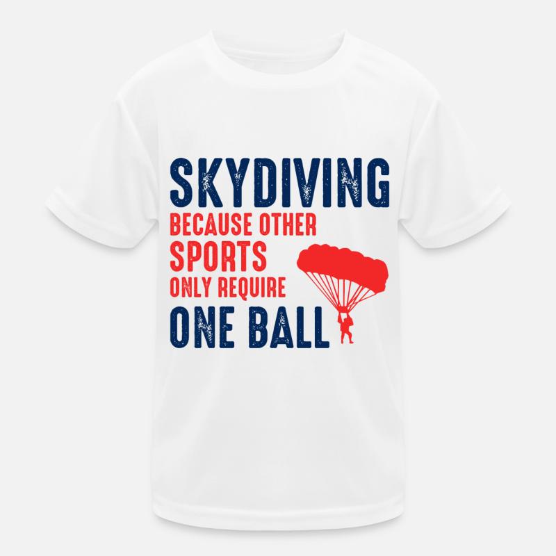Skydiving Parachuting Extreme Sport Skydiver Kids Functional T-Shirt