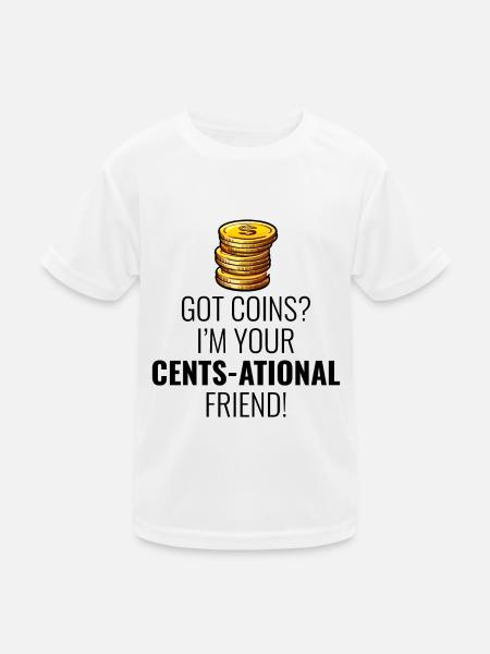 Coin Collecting Collector Numismatic Numismatist - Kids Functional T-Shirt - white - Front