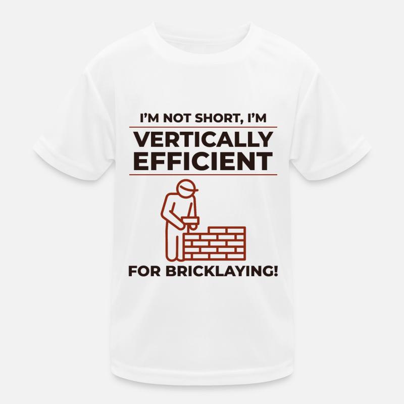 Maçon Maçon Maçon Vertical Efficacité Emploi T-shirt sport Enfant