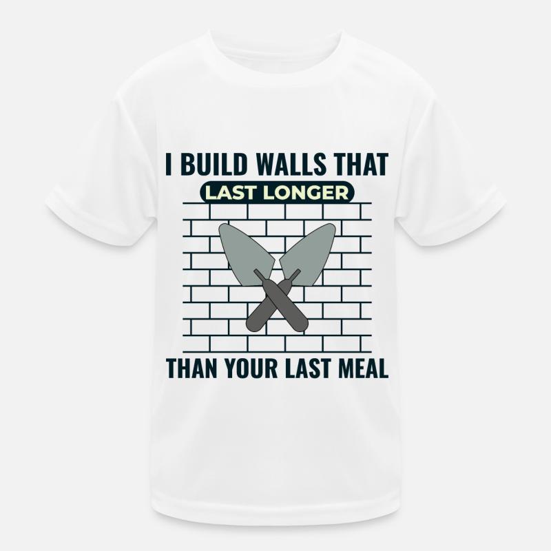 Maçon maçon Construction Travaux Constructeurs De Murs T-shirt sport Enfant