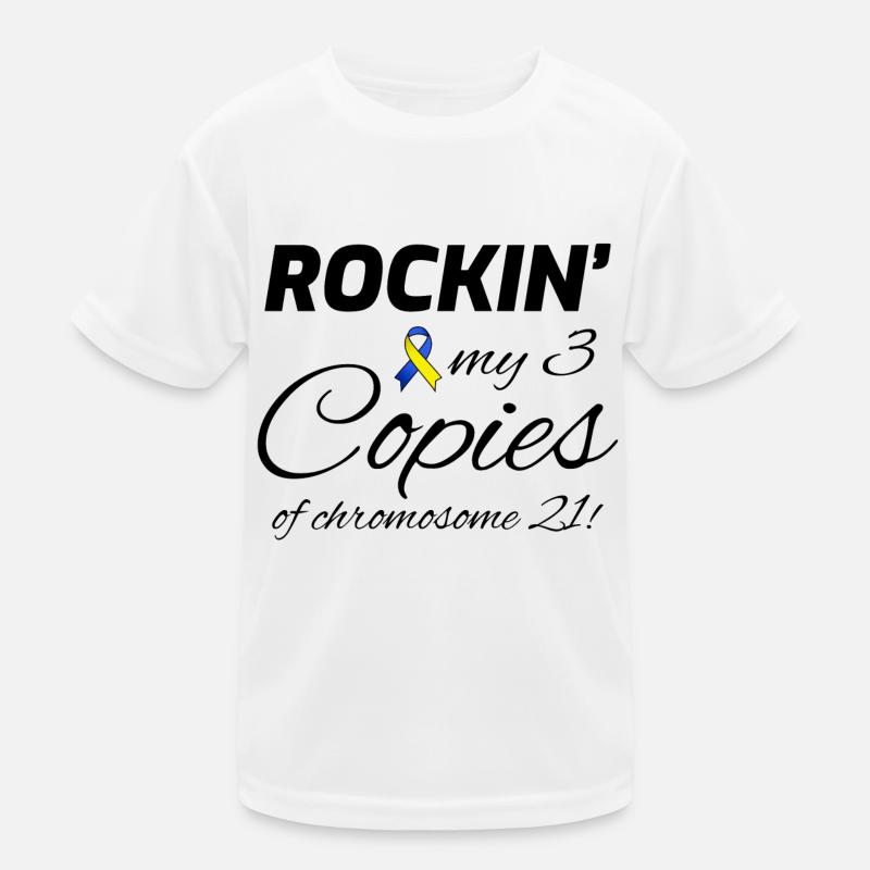 Sensibilisation au syndrome de Down Rockin' Chromosome 21 T-shirt sport Enfant